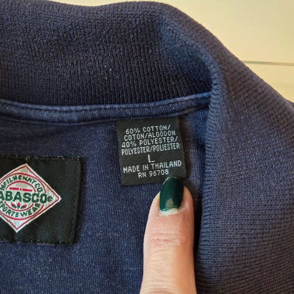 VINTAGE MEN'S LARGE TABASCO POLO SHIRT TROPICAL SCENE - Picture 7 of 8